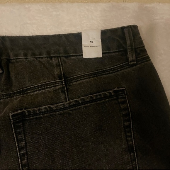 NWT Good American Good 90's Icon Straight Leg Jeans in Black Women's 16 - Picture 12 of 12